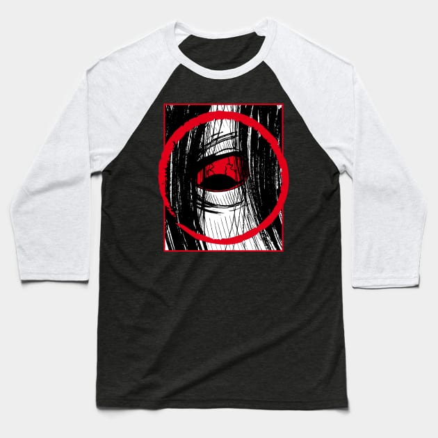 Sadako Baseball T-Shirt by andrew_kelly_uk@yahoo.co.uk